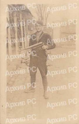 Бранко Матавуљ као партизан на Сремском фронту, село код Илока