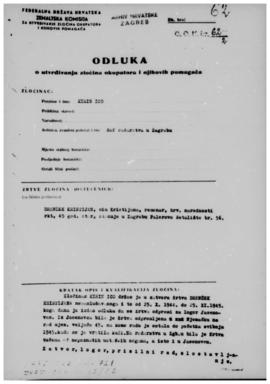 Копије списа Градског повјереништва за ратне злочине у Загребу